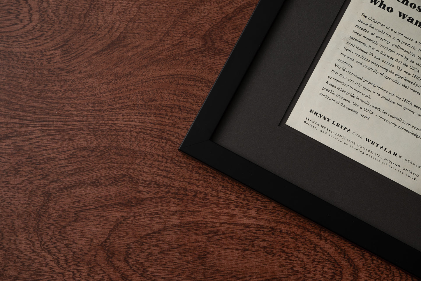 Leica M3 'For Those Who Want The Best'