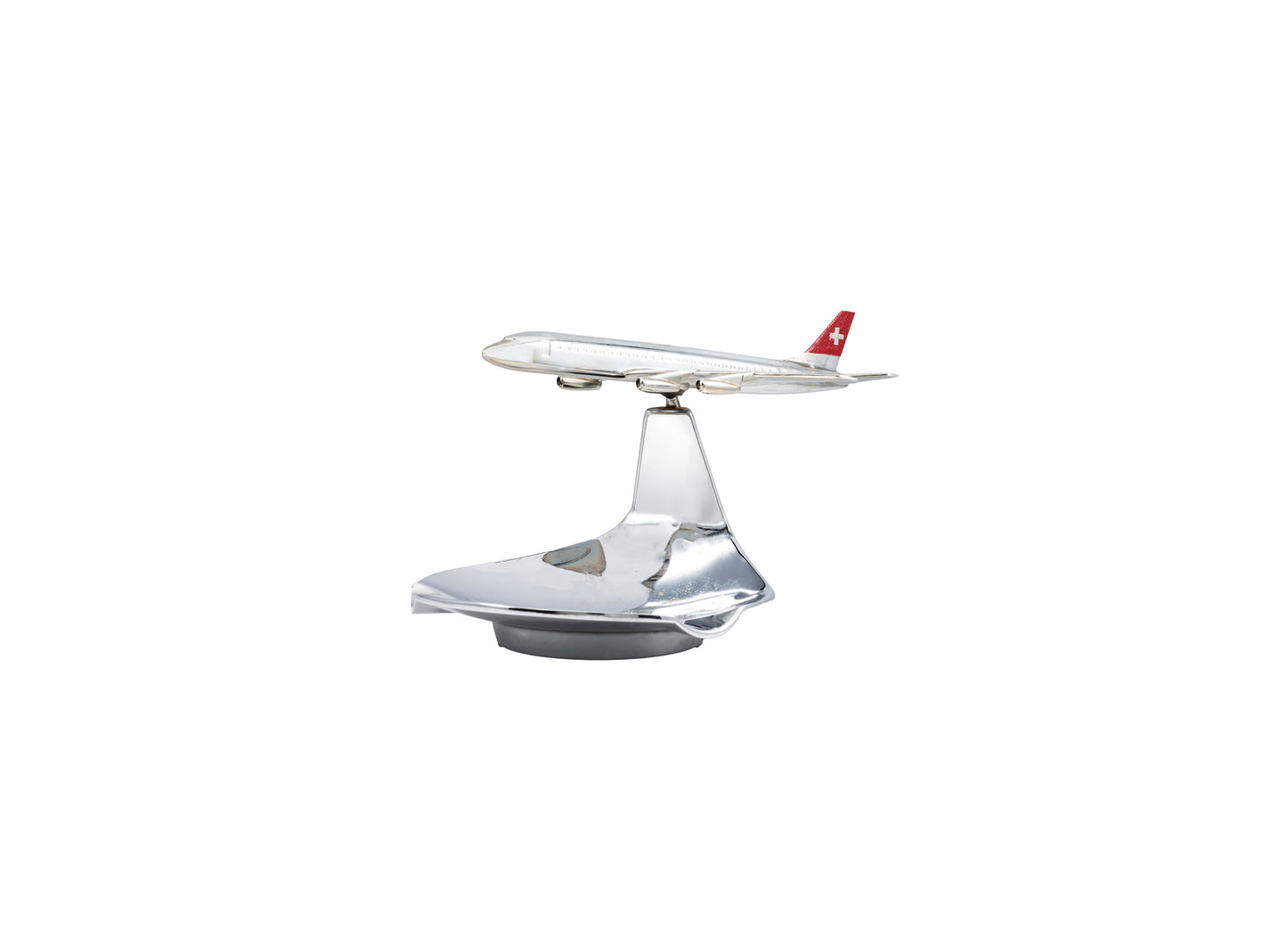 Swissair DC-8 Chrome Ashtray by Bühler