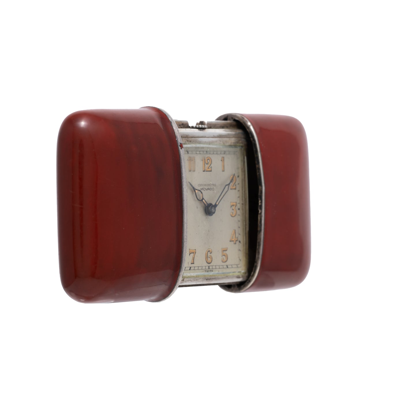 Movado Ermeto Travel Clock Enamel