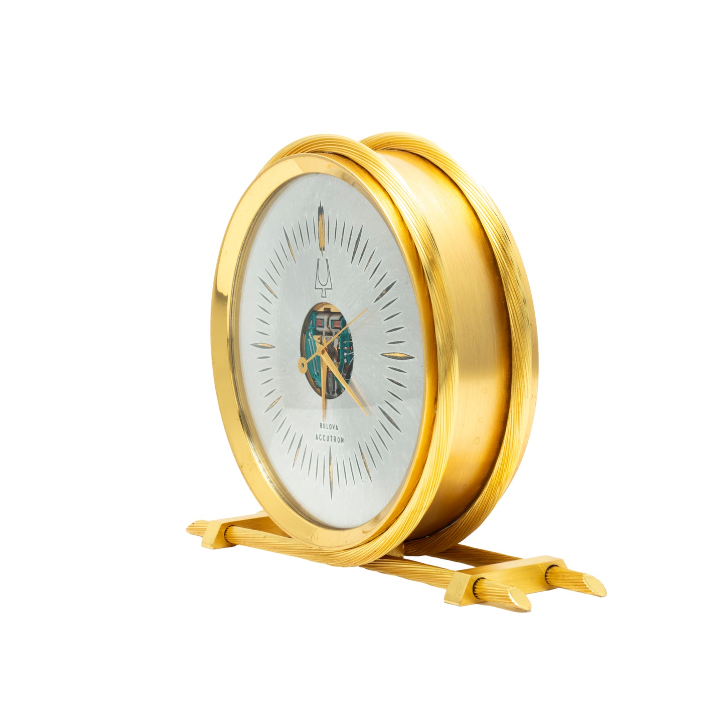 Accutron Spaceview Brass Rope Desk Clock