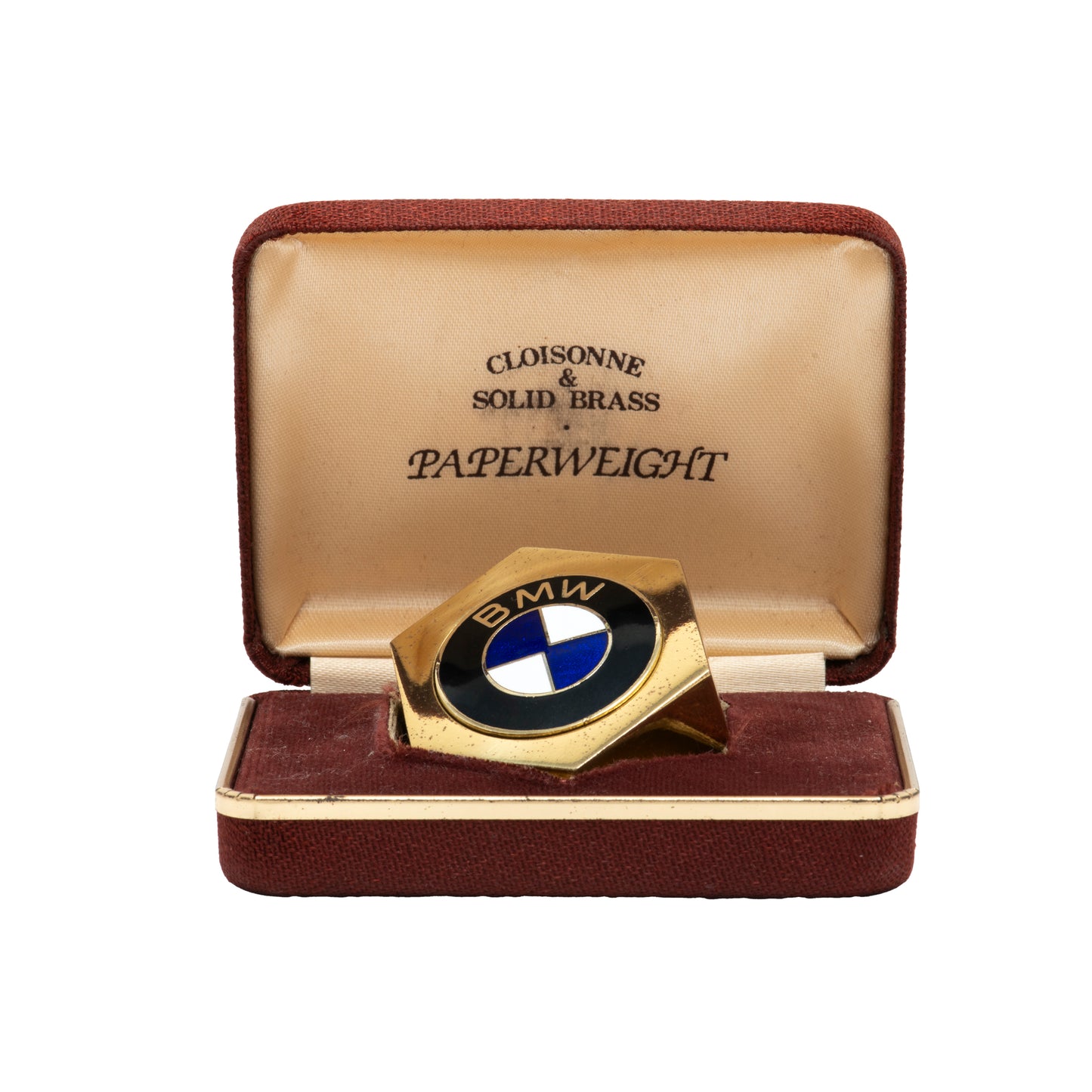 BMW Paperweight - Brass & Enamel