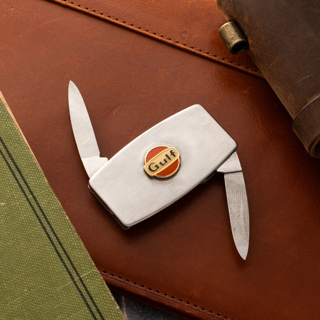 Gulf Oil Money Clip Pocket Knife by Zippo