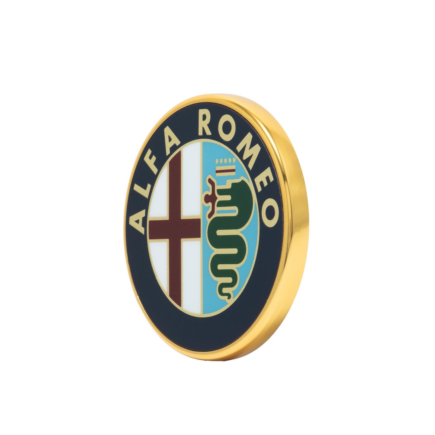 Alfa Romeo Paperweight - Brass & Enamel