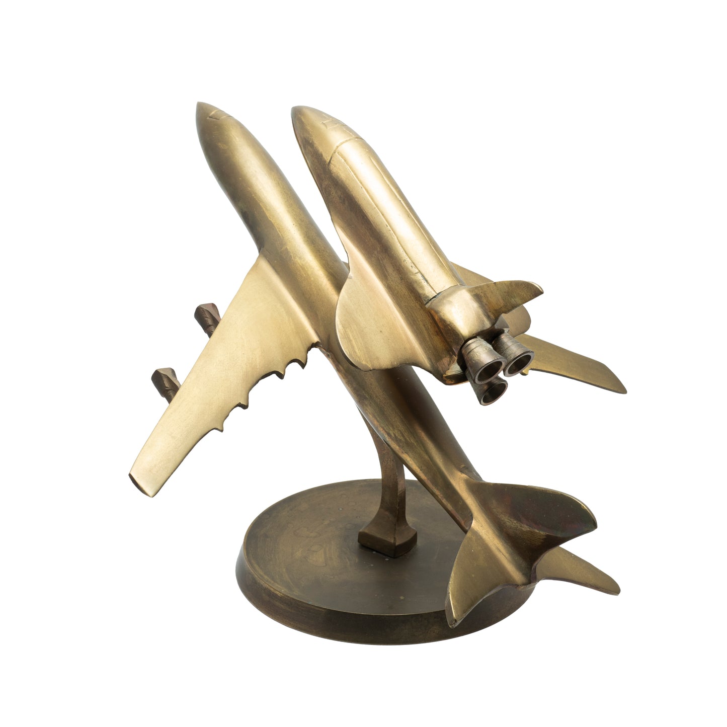 Shuttle Carrier Aircraft Desktop Model - Brass