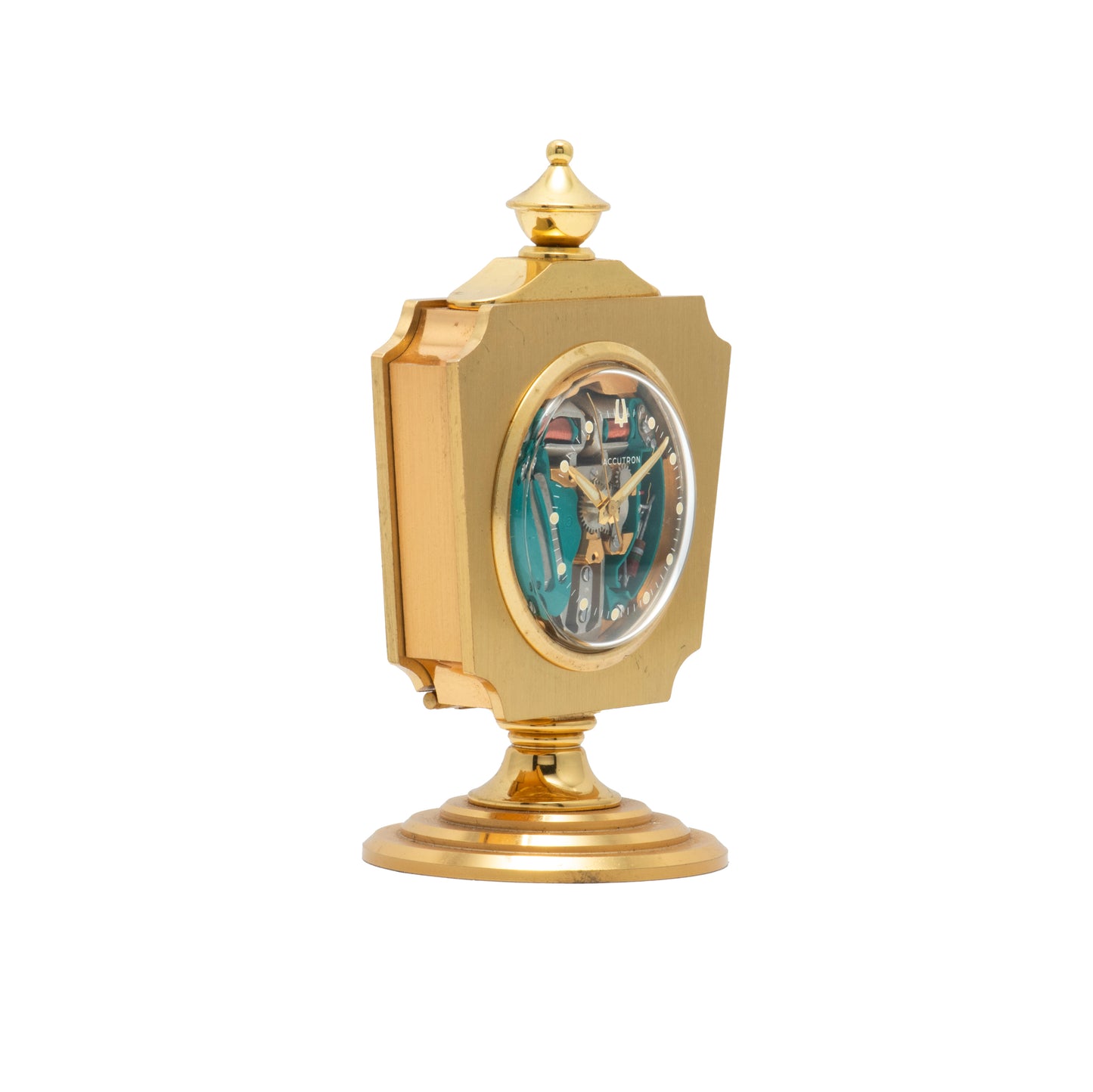 Accutron Spaceview Brass Desk Clock