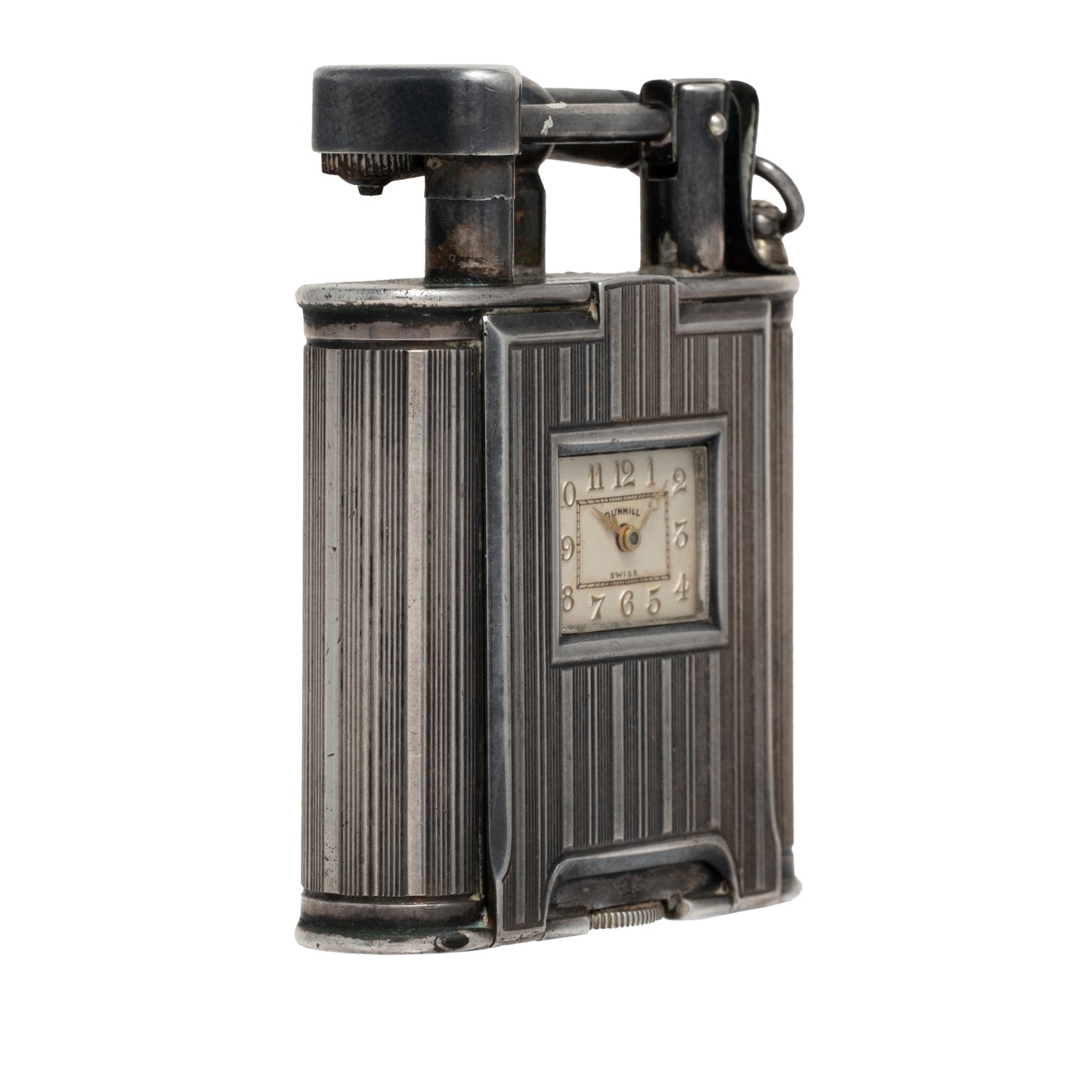 Dunhill Sterling Silver Lighter Clock