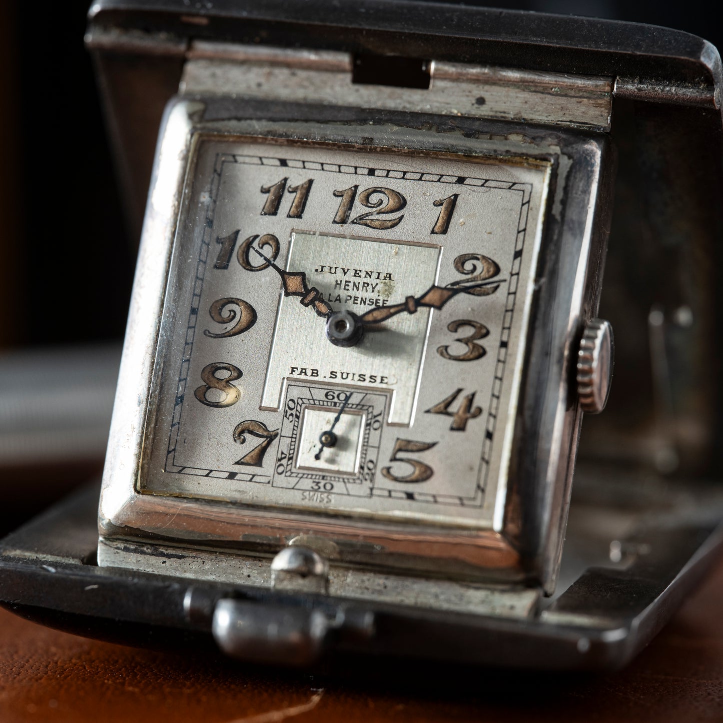 Henry a la Pensée by Juvenia Sterling Silver Purse Watch