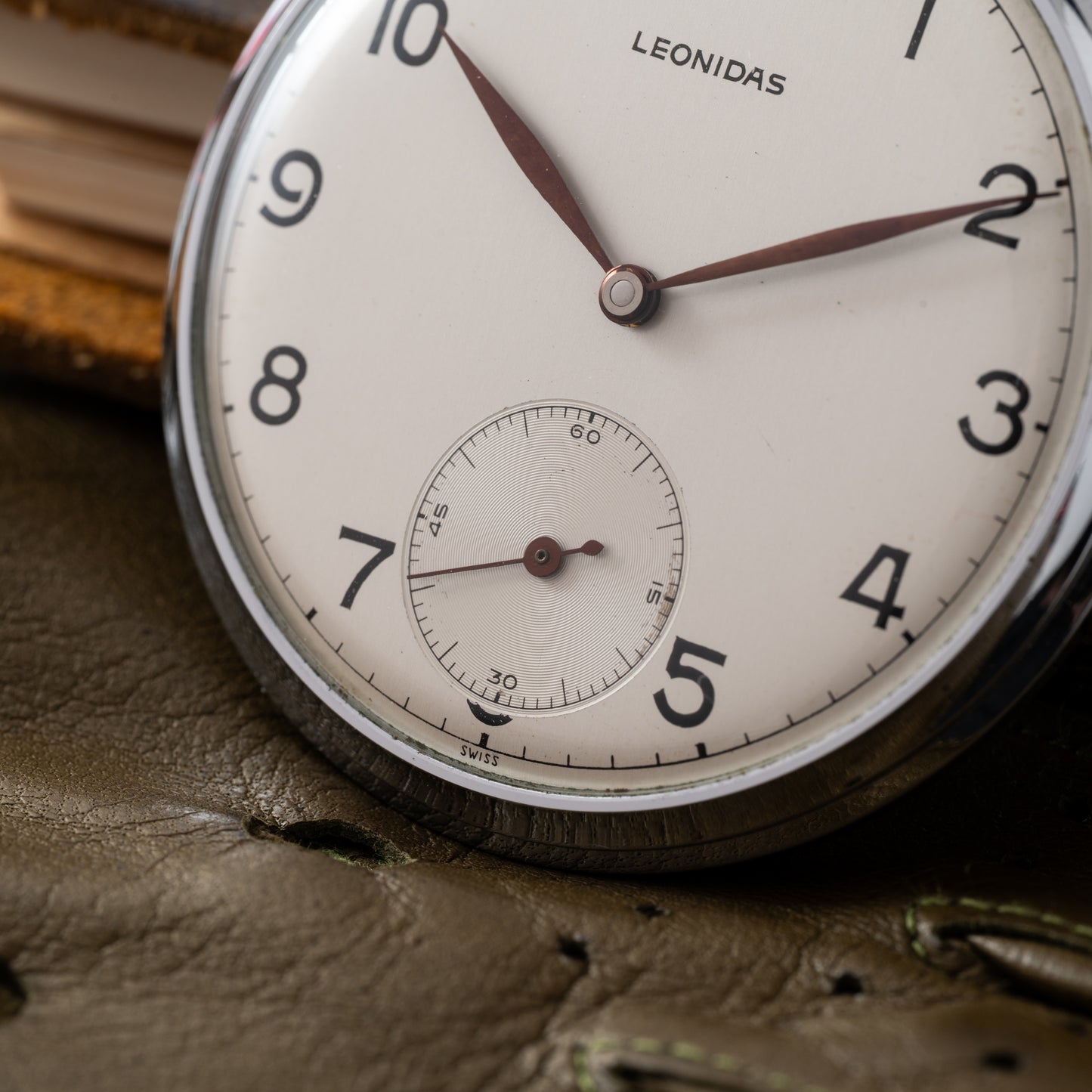 Leonidas Steel Pocket Watch NOS