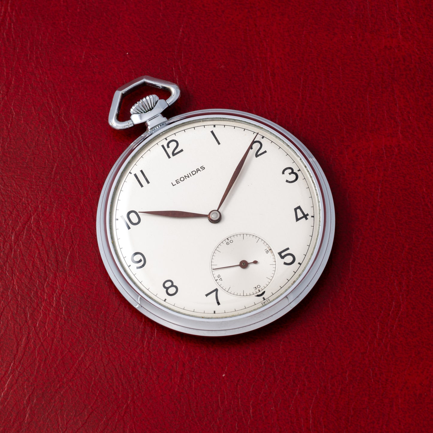 Leonidas Steel Pocket Watch NOS