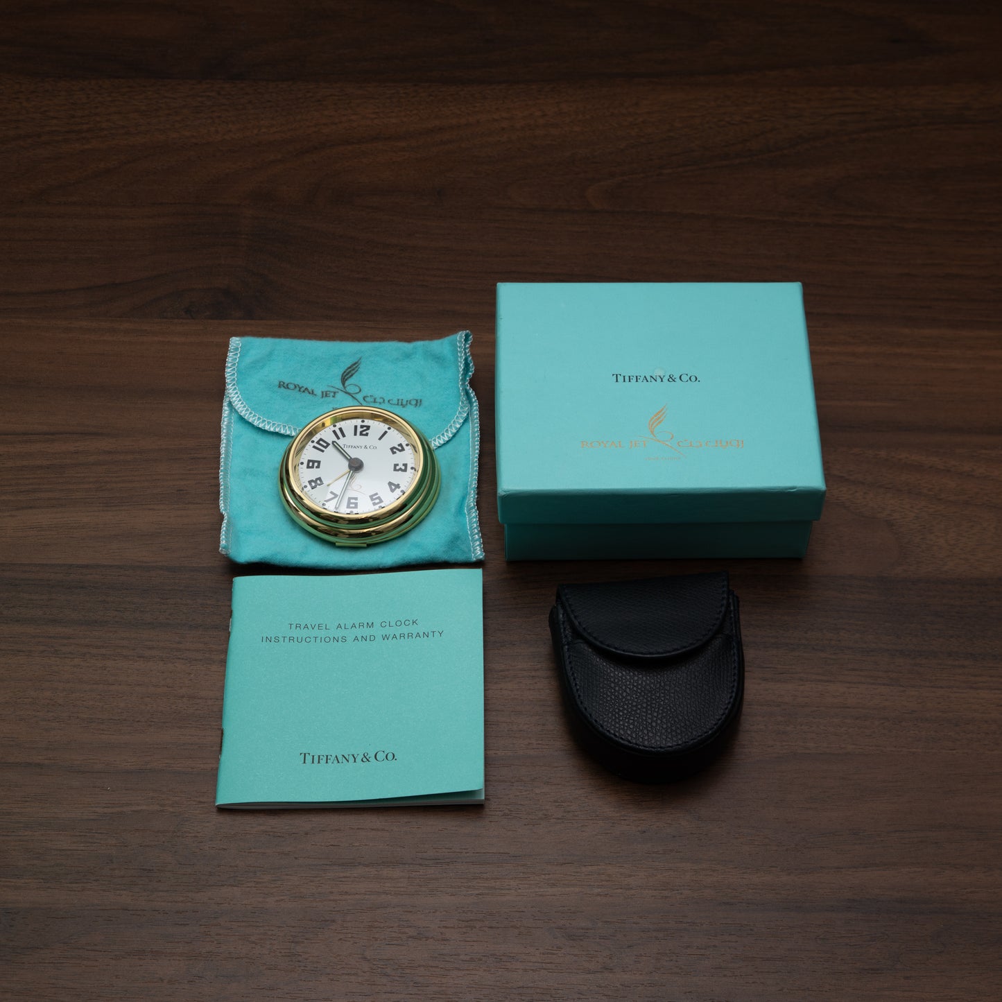 Tiffany & Co. Royal Jet Aviator Travel Alarm Clock