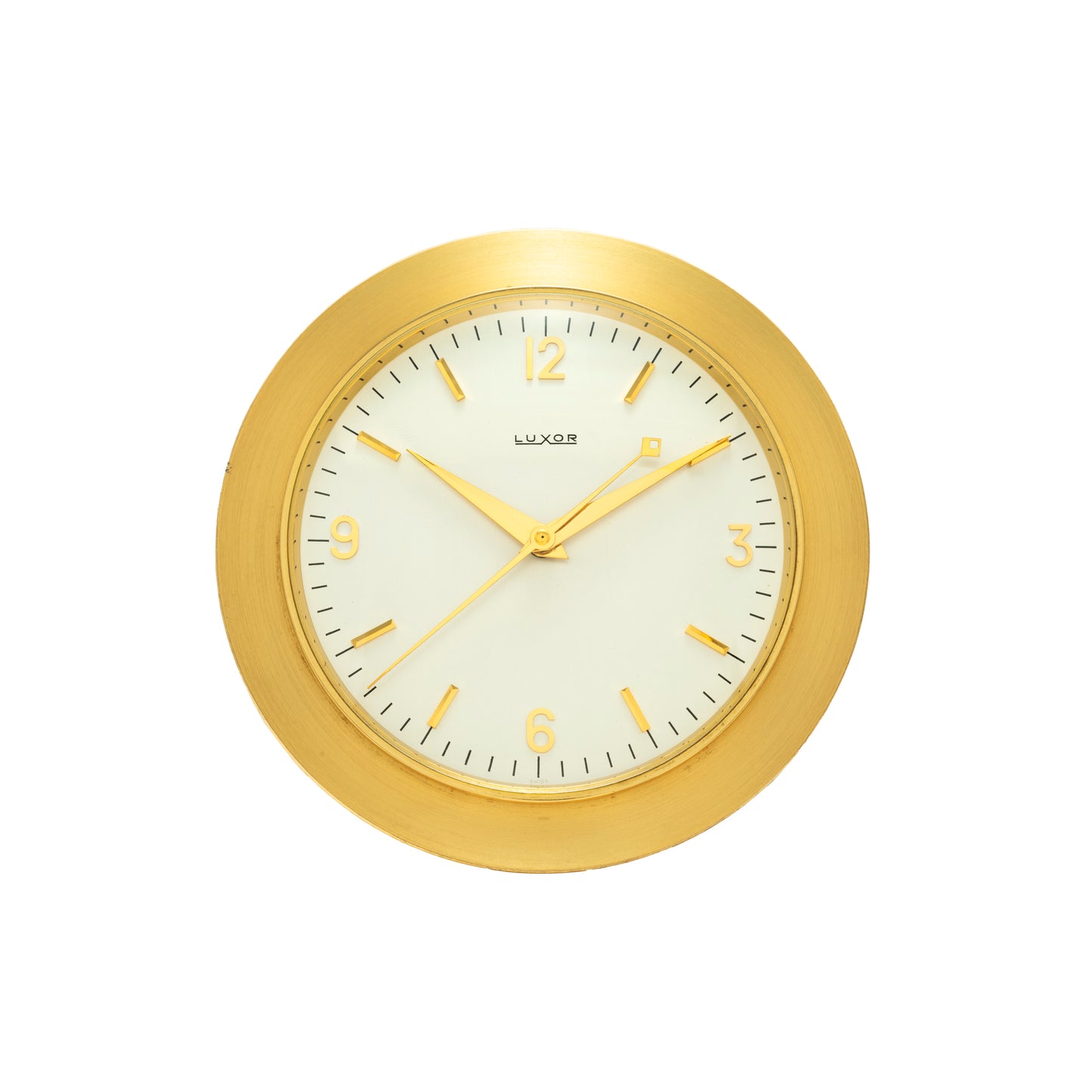 Luxor Gilt Brass Desk Clock