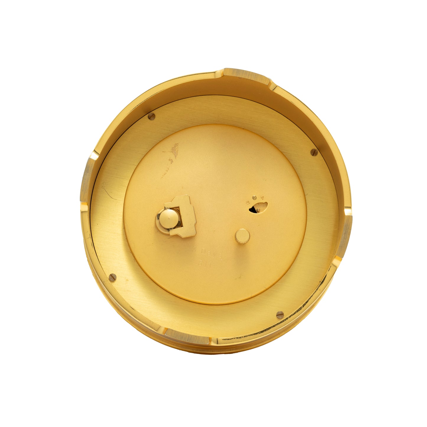 Luxor Gilt Brass Desk Clock