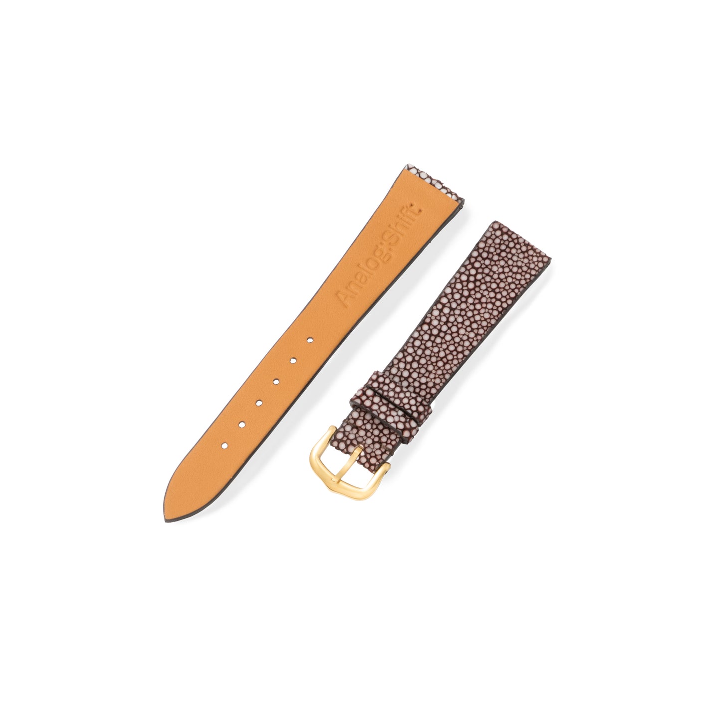 Pebble Brown Stingray Exotic Leather Strap