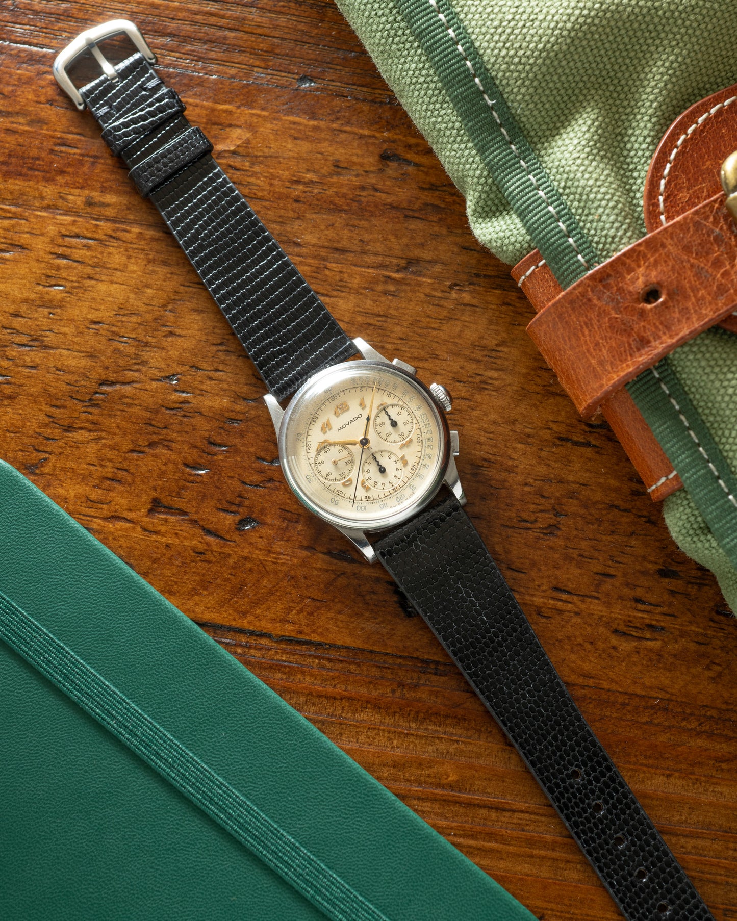 Gloss Black Lizard Exotic Leather Strap