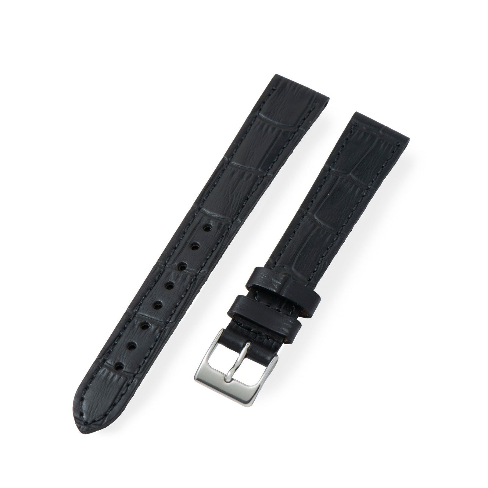 Black Widow Alligator-Pattern Strap