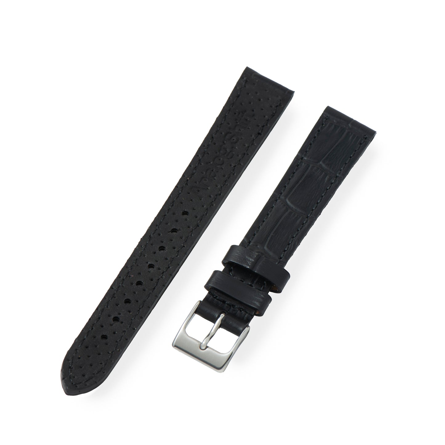 Black Widow Alligator-Pattern Strap