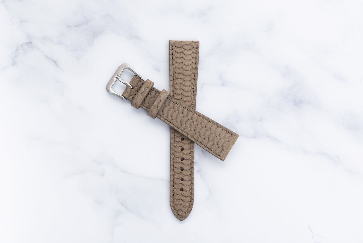 Falcor Brown Scaled Nubuck Strap