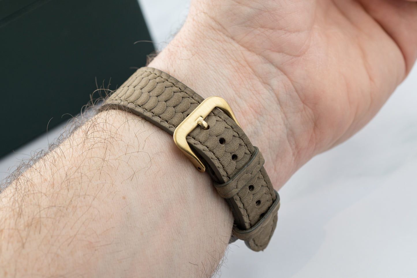 Falcor Brown Scaled Nubuck Strap