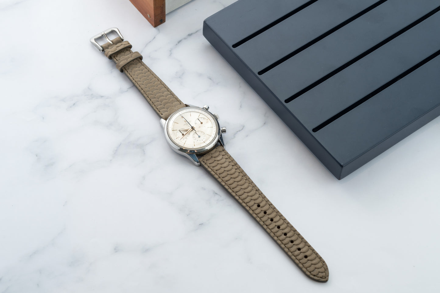 Falcor Brown Scaled Nubuck Strap