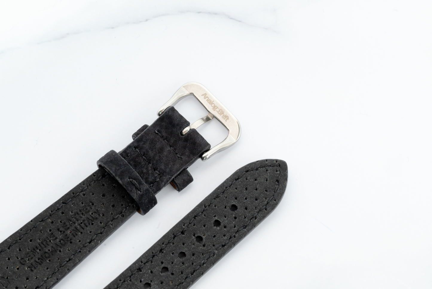 Narvik Black Nubuck Strap