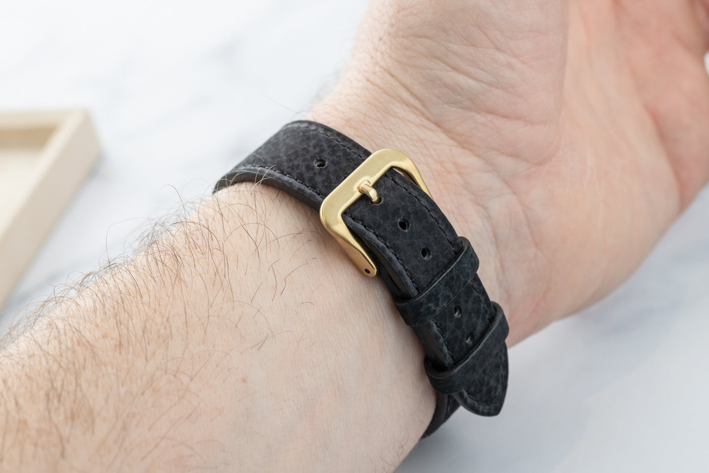 Narvik Black Nubuck Strap