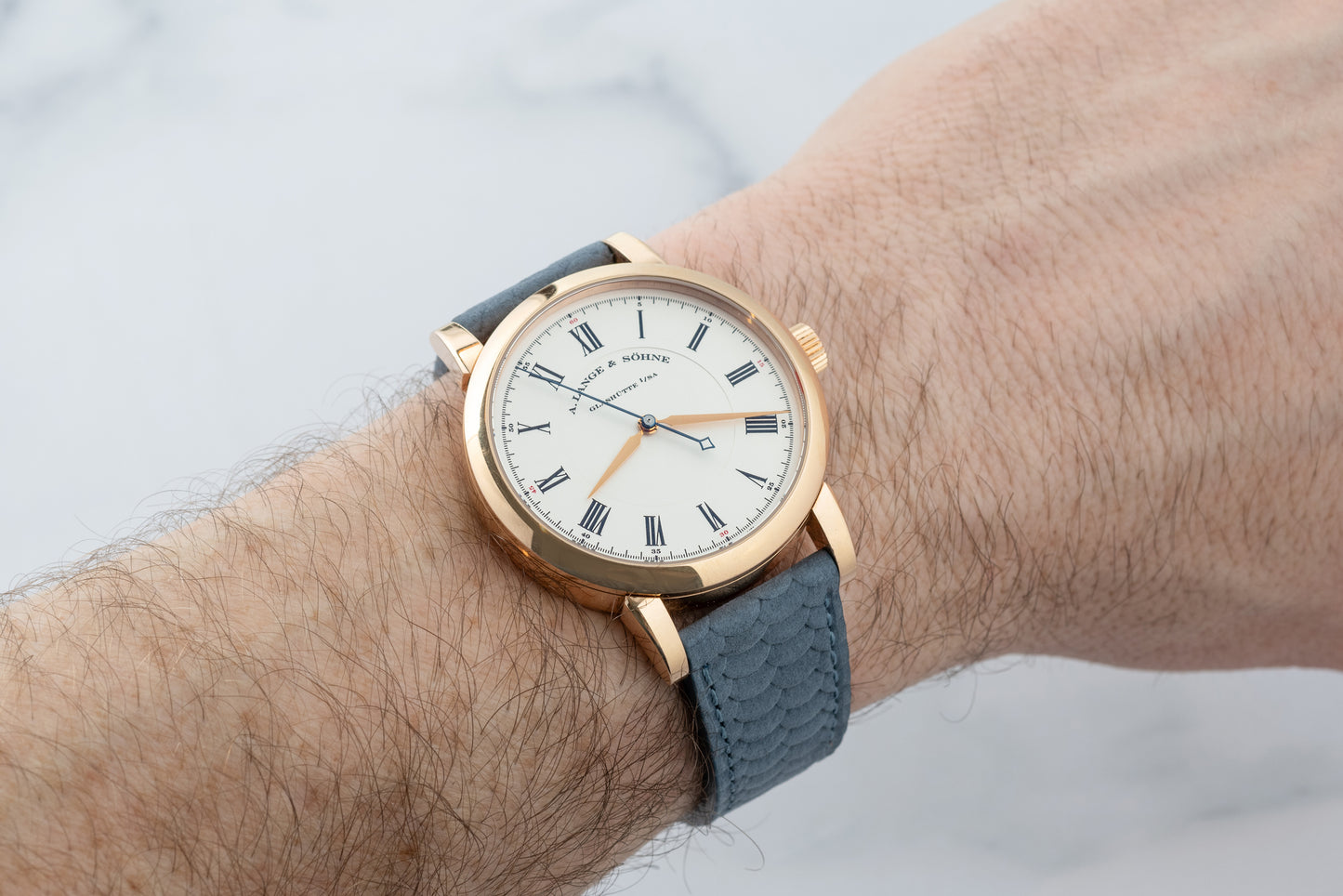 Tessarium Blue Scaled Nubuck Strap
