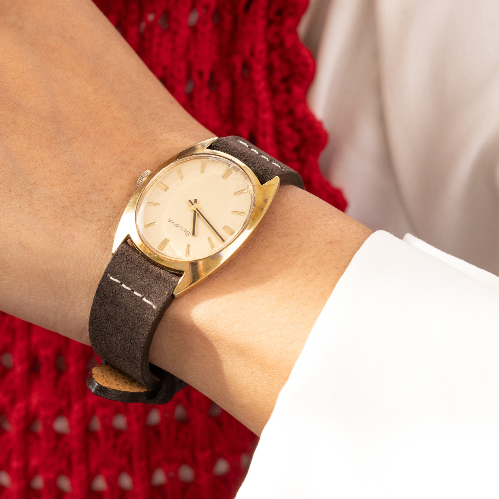 Islay Brown Suede Strap