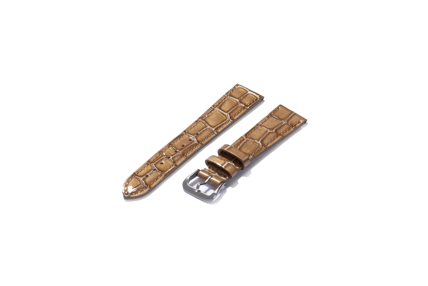 Monroe Blonde Gloss Alligator-Pattern Strap