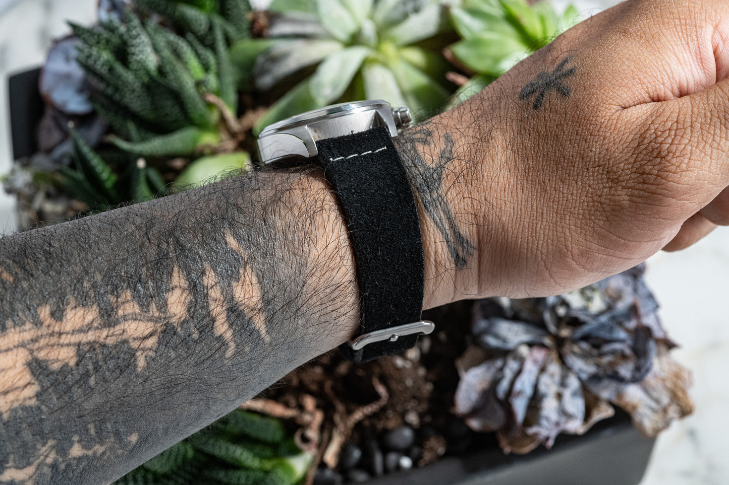 Nome Black Suede Strap