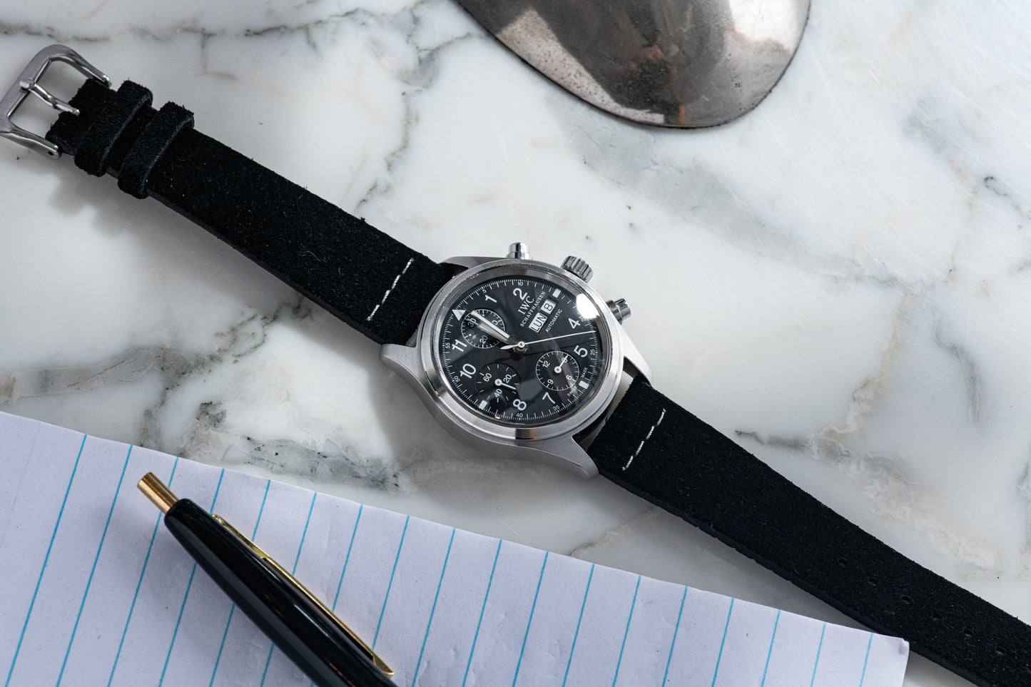 Nome Black Suede Strap