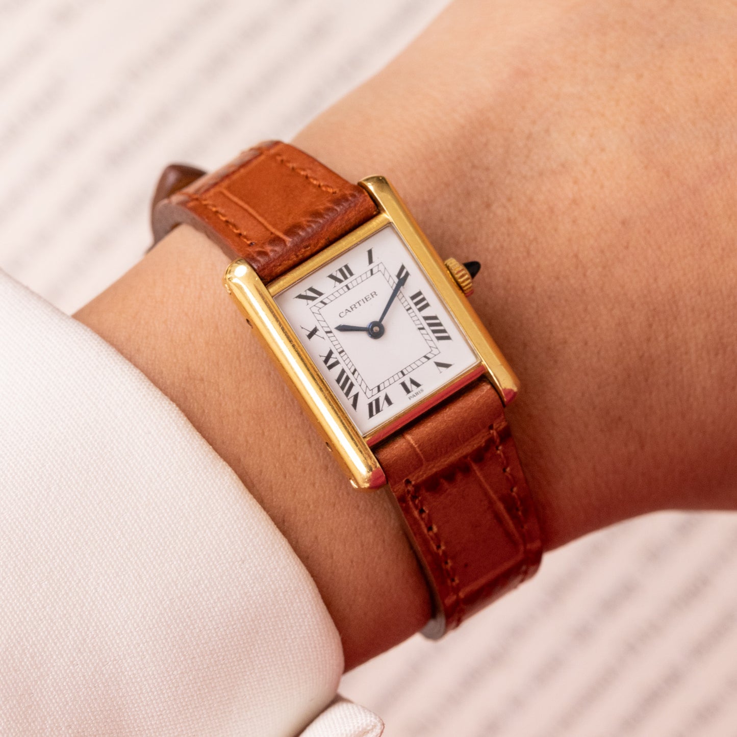 Old Fashioned Brown II Alligator-Pattern Strap