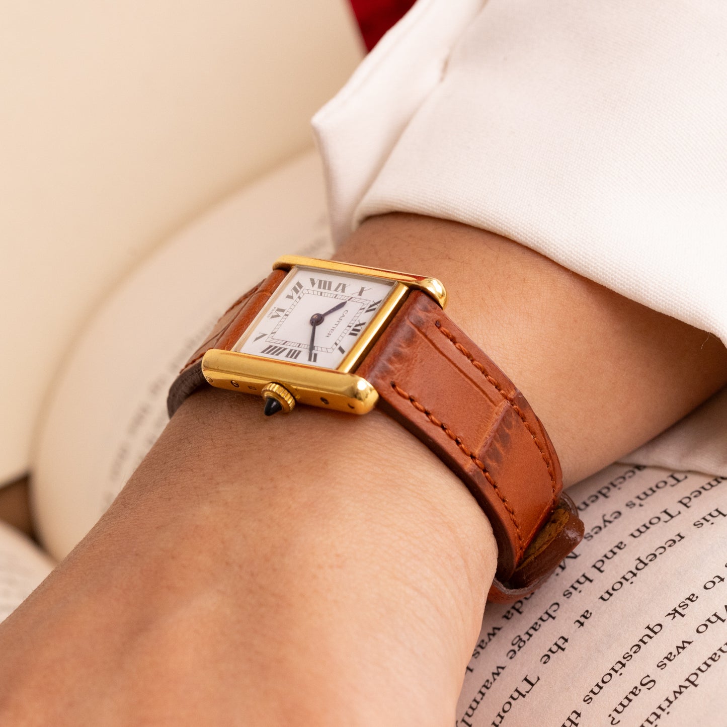 Old Fashioned Brown II Alligator-Pattern Strap