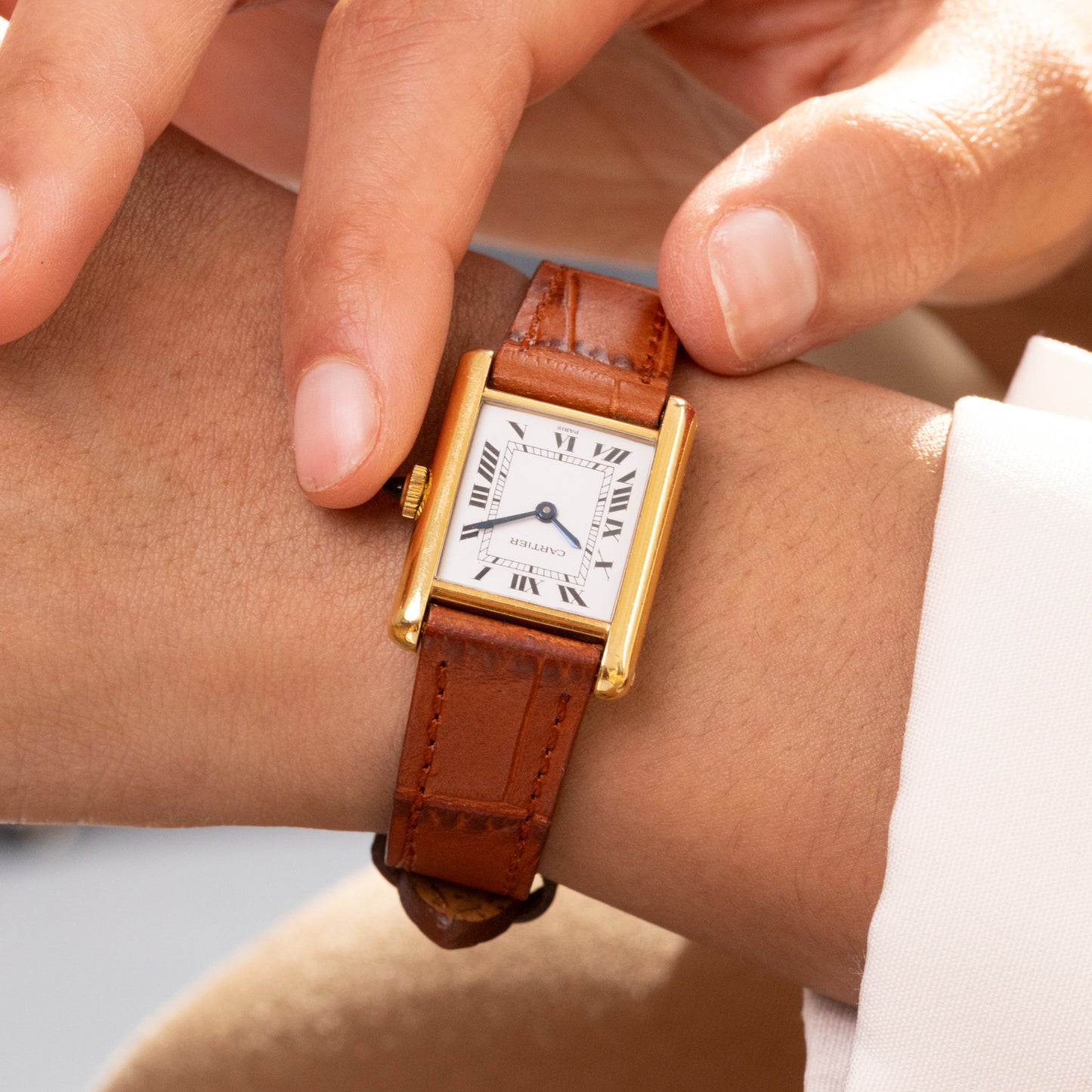 Old Fashioned Brown II Alligator-Pattern Strap