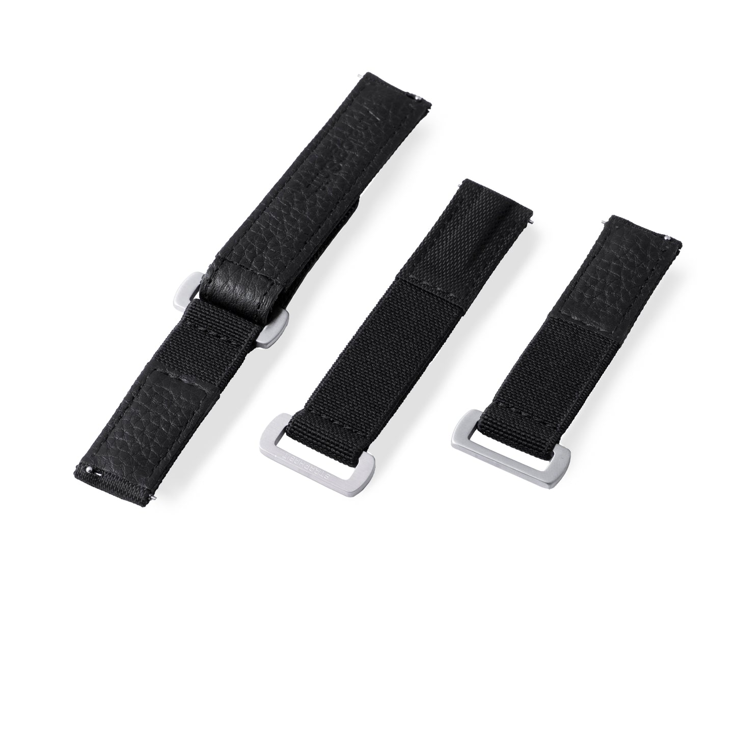 StrapHabit x Analog:Shift Black Hook-and-Loop Elastic Quick-Release Watch Strap