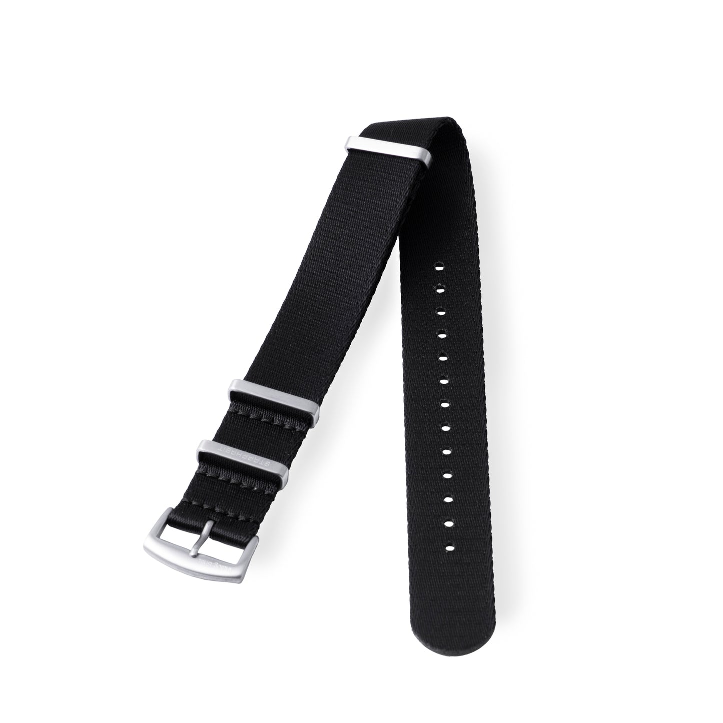StrapHabit x Analog:Shift Black Seat Belt Pass-Through Military-Style Strap