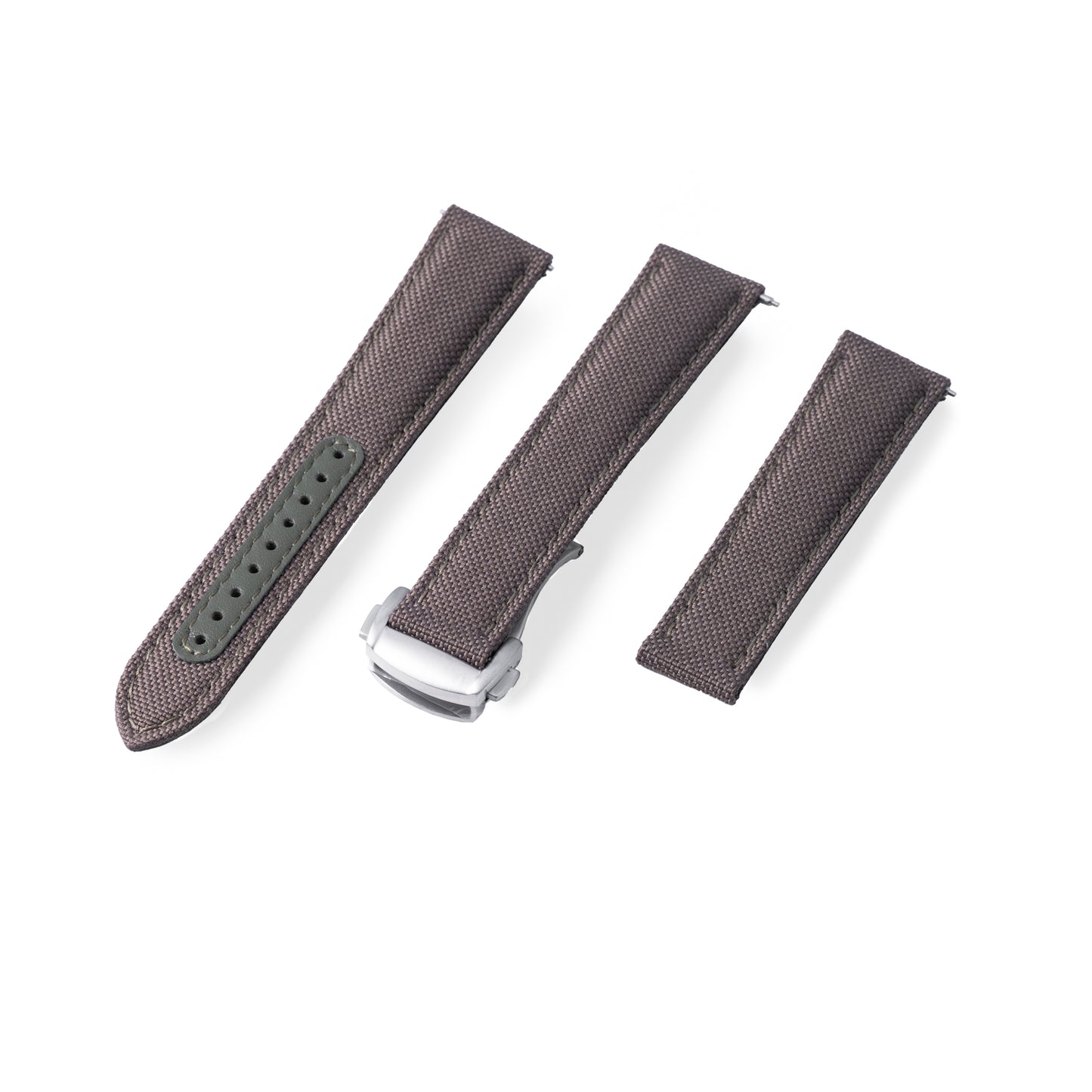 StrapHabit x Analog:Shift Green/Khaki Deployant Sailcloth Quick-Release Strap