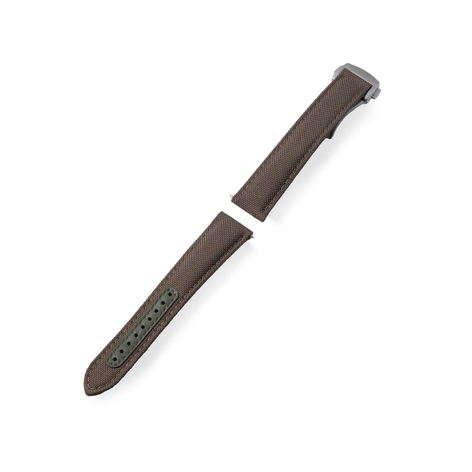 StrapHabit x Analog:Shift Green/Khaki Deployant Sailcloth Quick-Release Strap