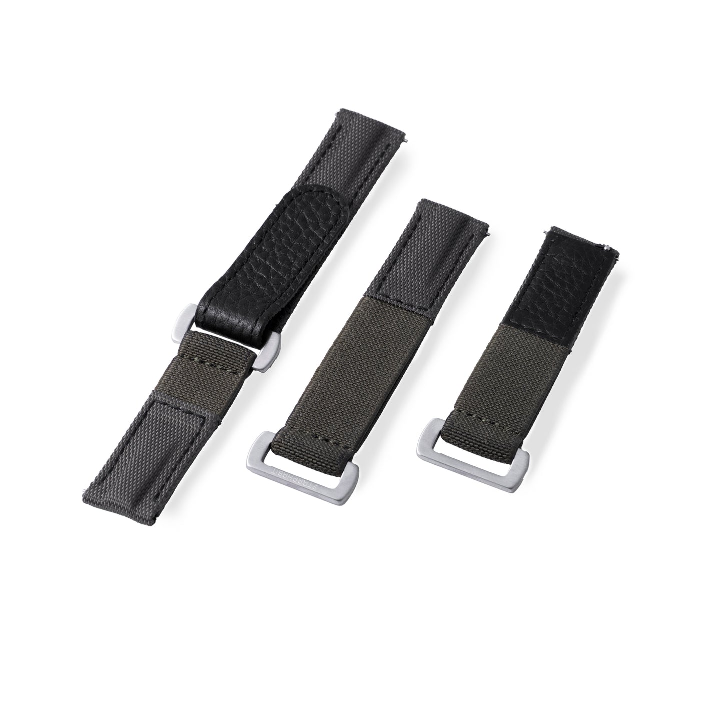 StrapHabit x Analog:Shift Green Hook-and-Loop Elastic Quick-Release Watch Strap