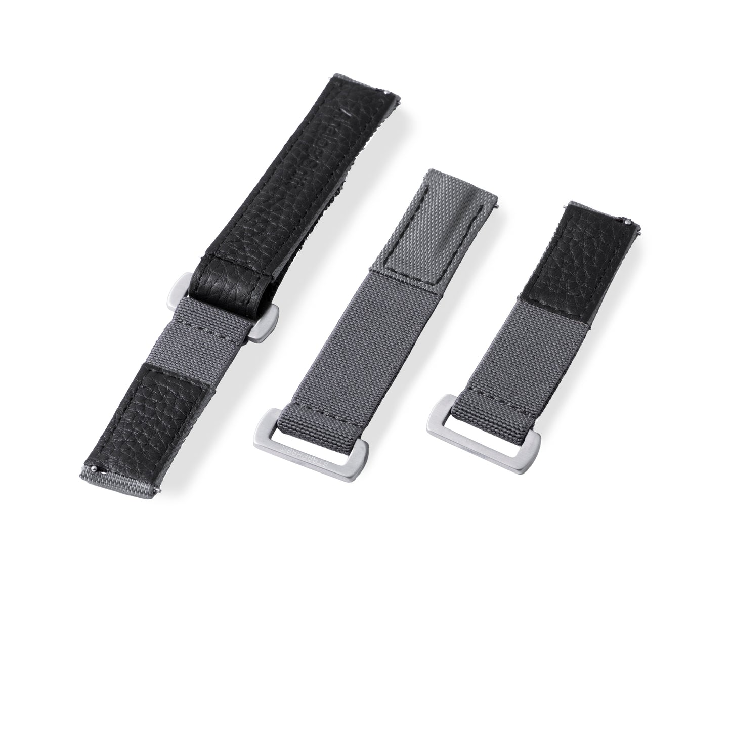 StrapHabit x Analog:Shift Grey Hook-and-Loop Elastic Quick-Release Watch Strap