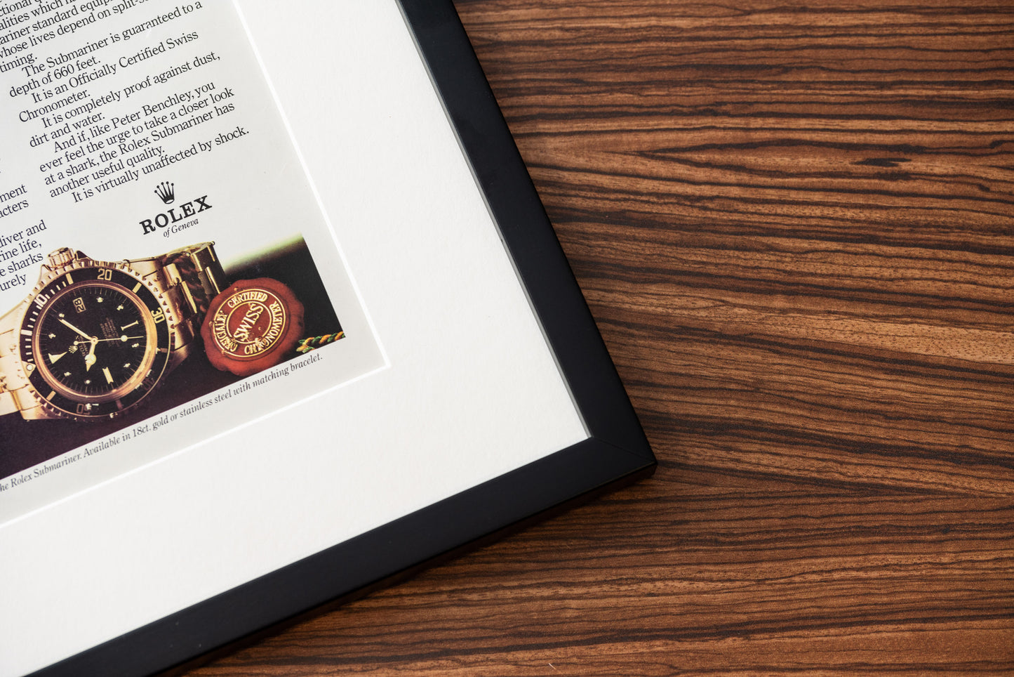 Rolex Gold Submariner 'Peter Benchley Always Wears His Rolex'