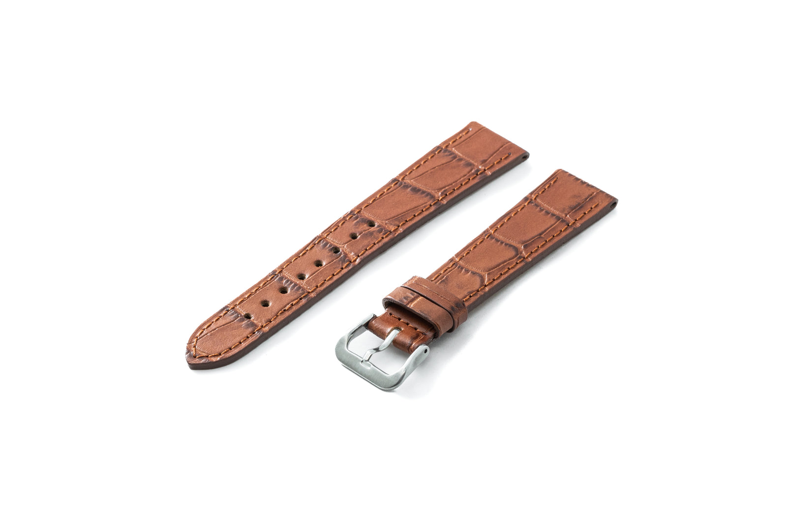 Old Fashioned Brown II Alligator-Pattern Strap