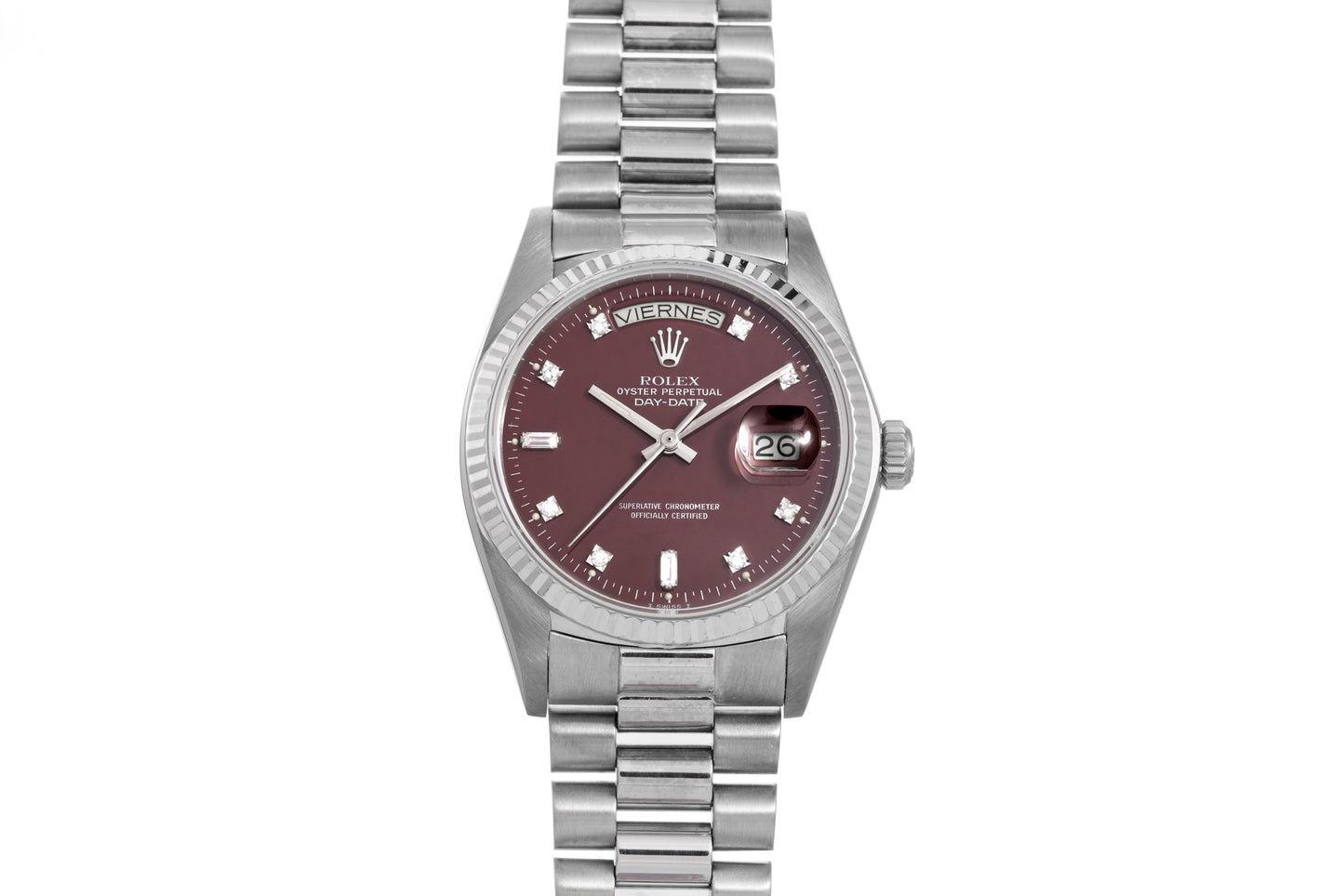 Rolex Day-Date 'Oxblood' Stella Dial