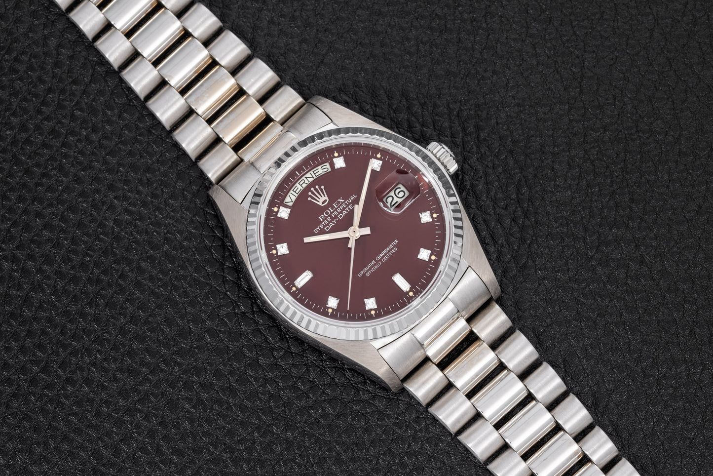 Rolex Day-Date 'Oxblood' Stella Dial