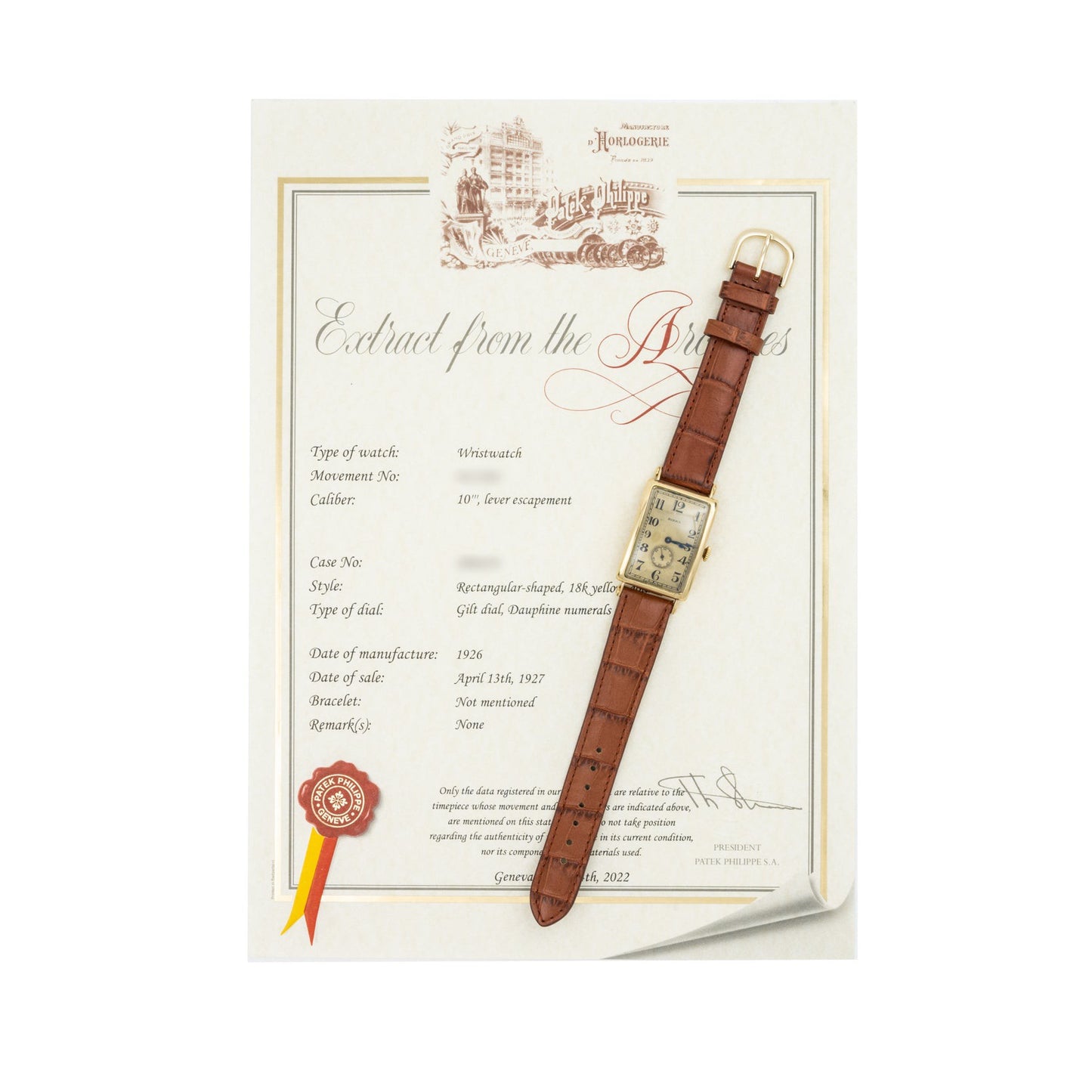 Patek Philippe 'Birks' Rectangular Dress Watch