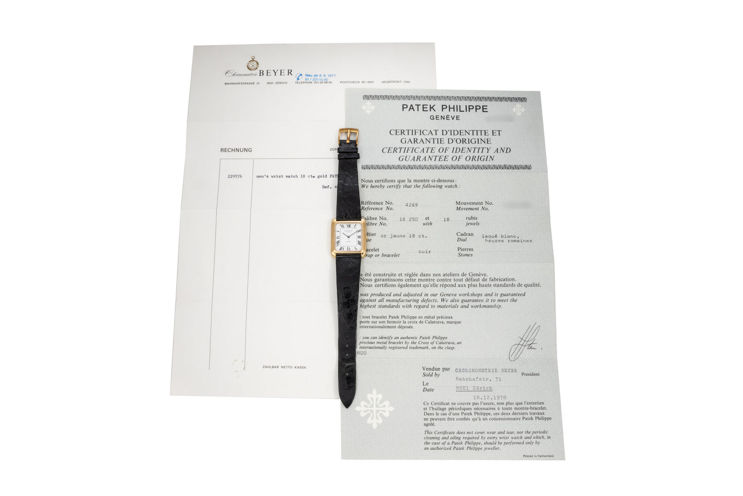 Patek Philippe Rectangular Dress Watch 'Beyer'