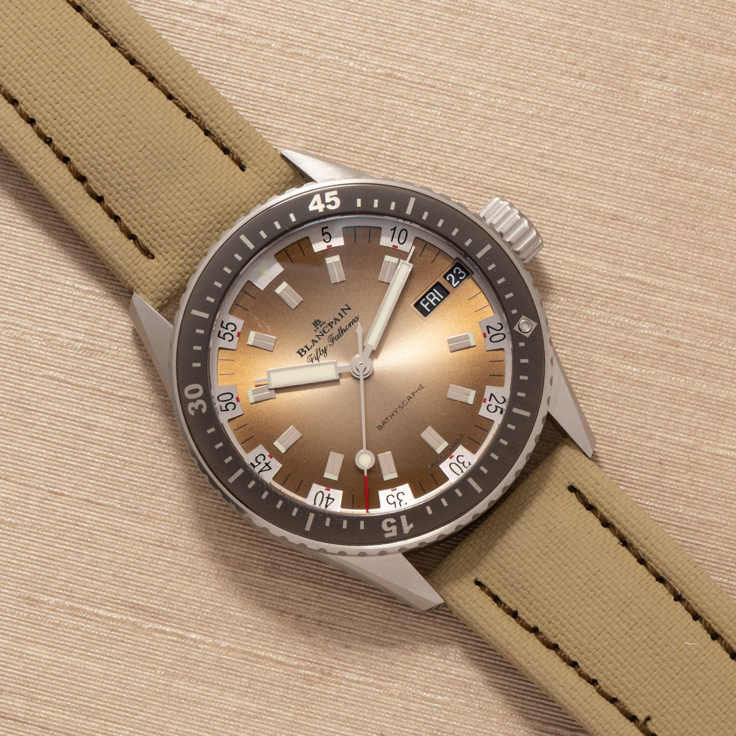 Blancpain Fifty Fathoms Bathyscaphe Day Date Desert Edition