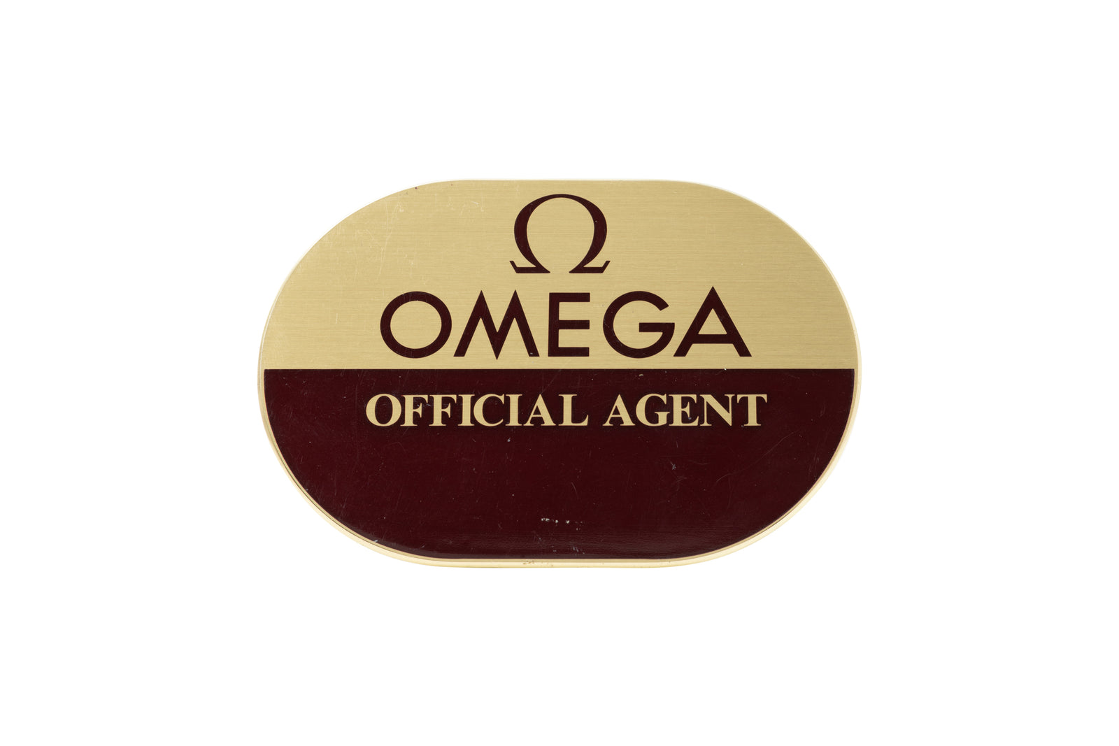 Omega Brass Dealer Display Plaque