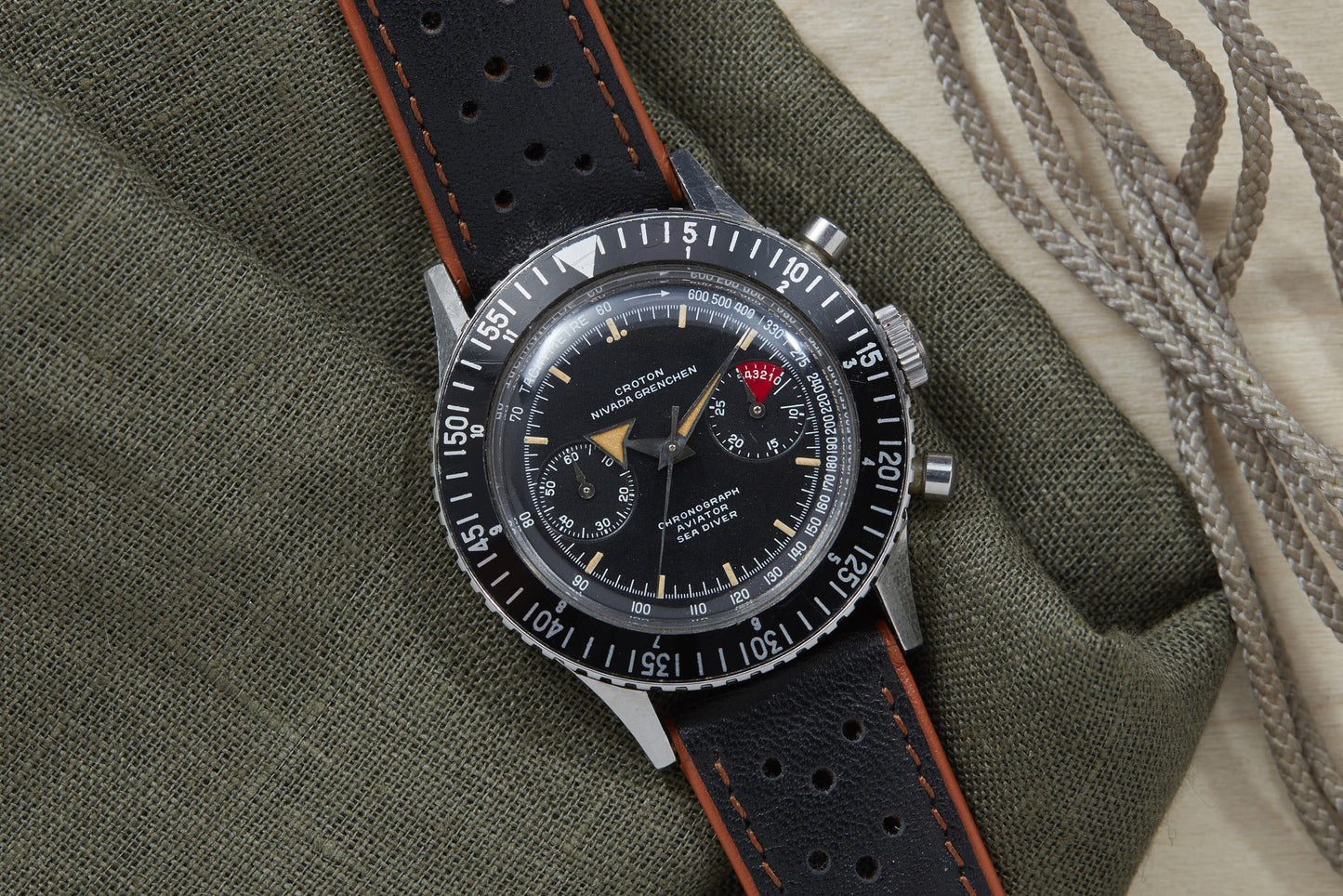 Croton Nivada Grenchen Chronomaster Aviator Sea Diver