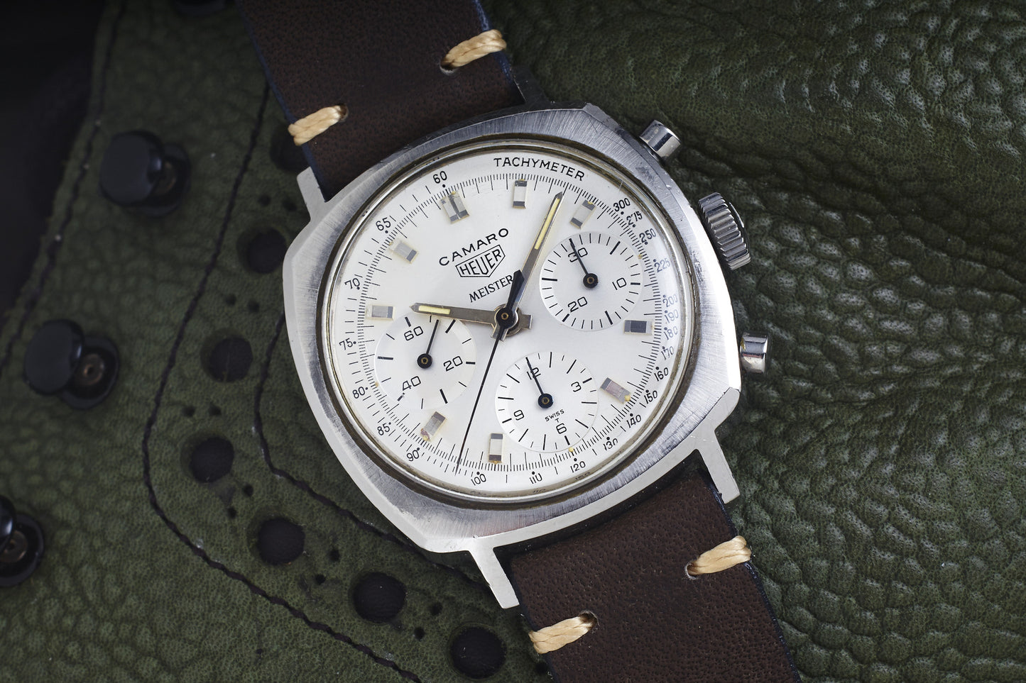 Heuer Camaro - Silver Meister Dial