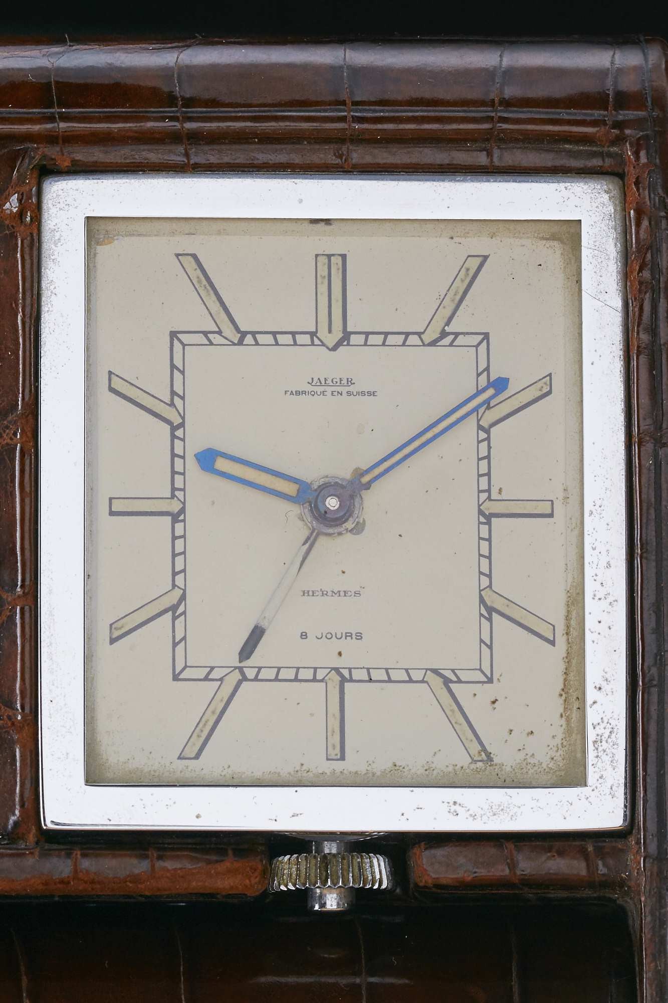 Jaeger Travel Alarm Clock Weather Station signed by Hermès